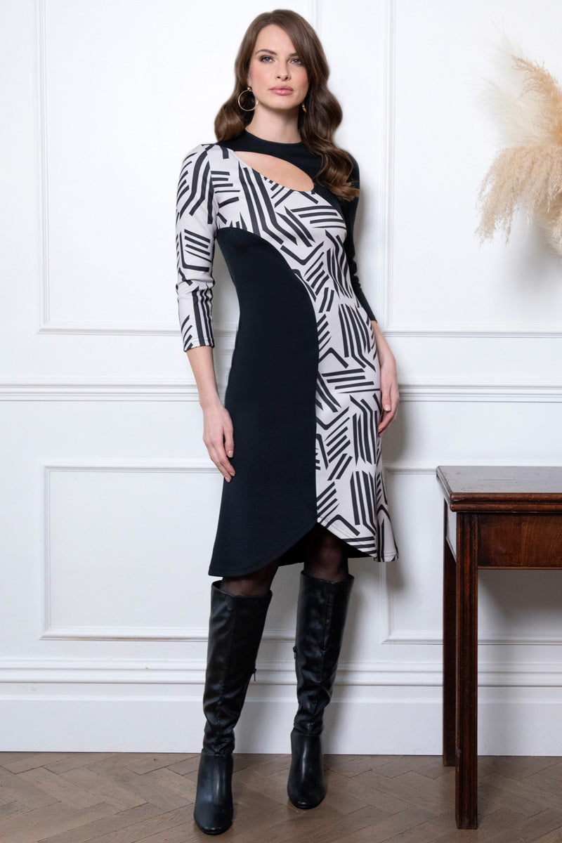 Asymmetric Keyhole Dress