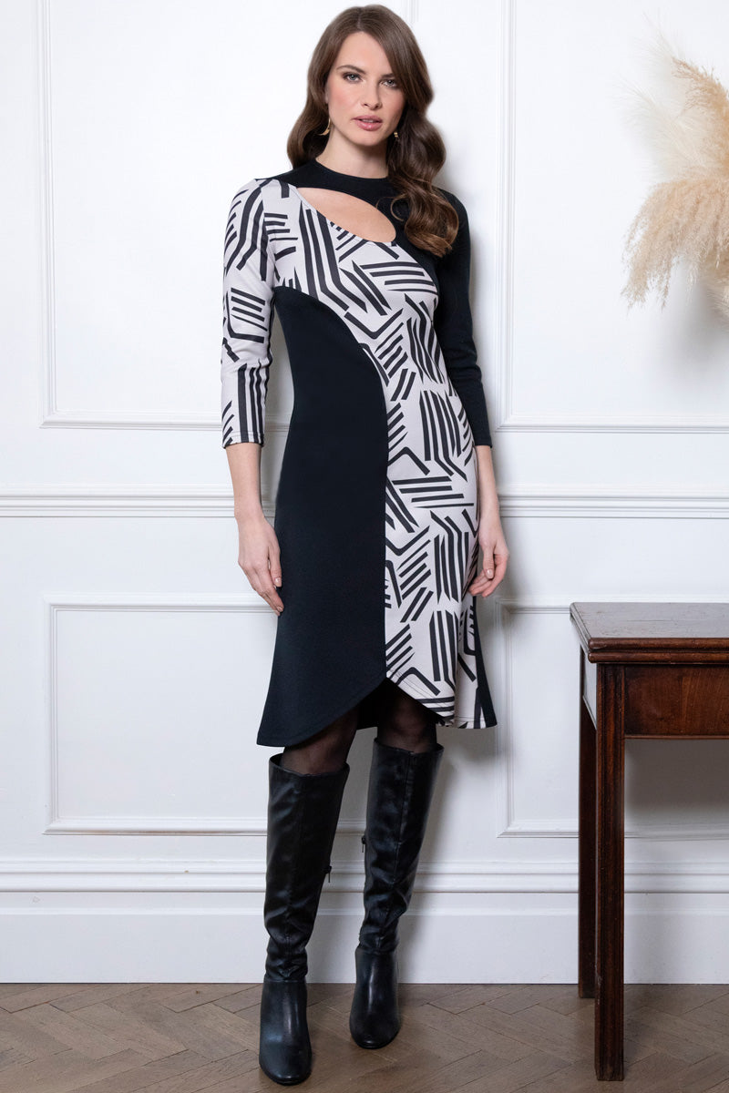 Asymmetric Keyhole Dress