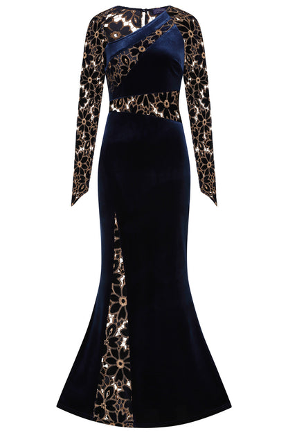 Velvet Embroidered Gown