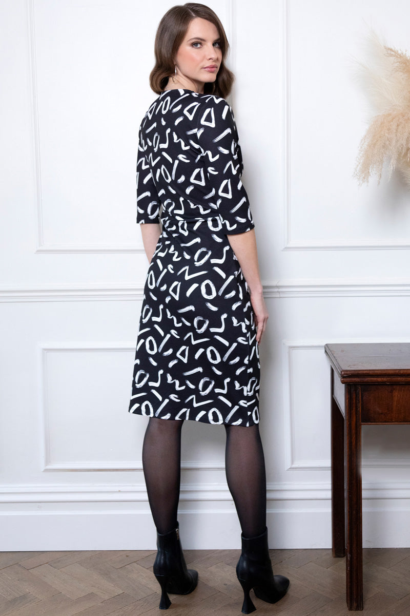 Printed Ascot Dress