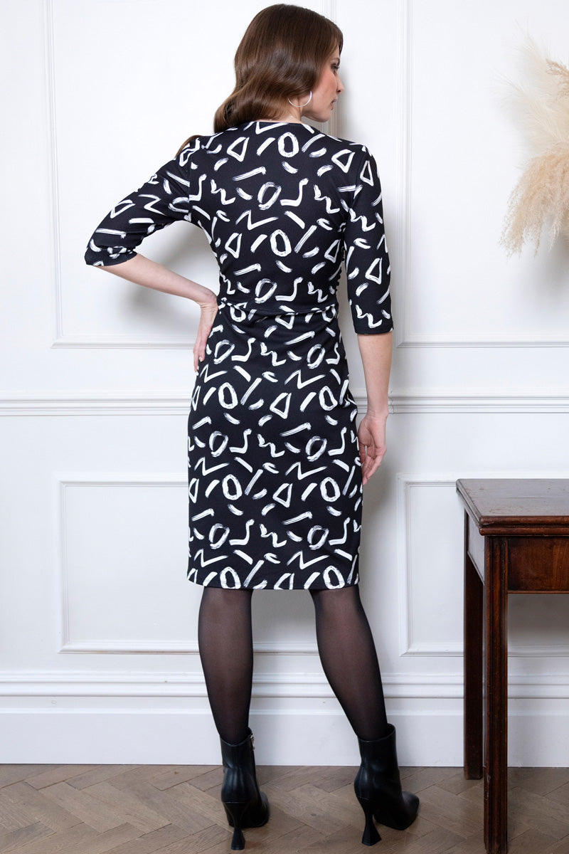 Printed Ascot Dress