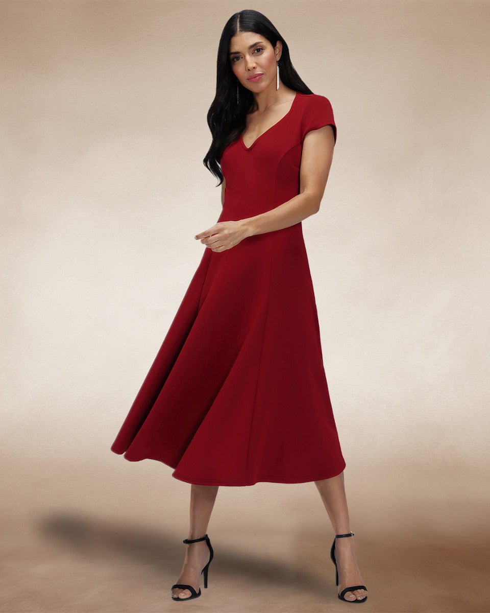 Midi A Line Knot Dress