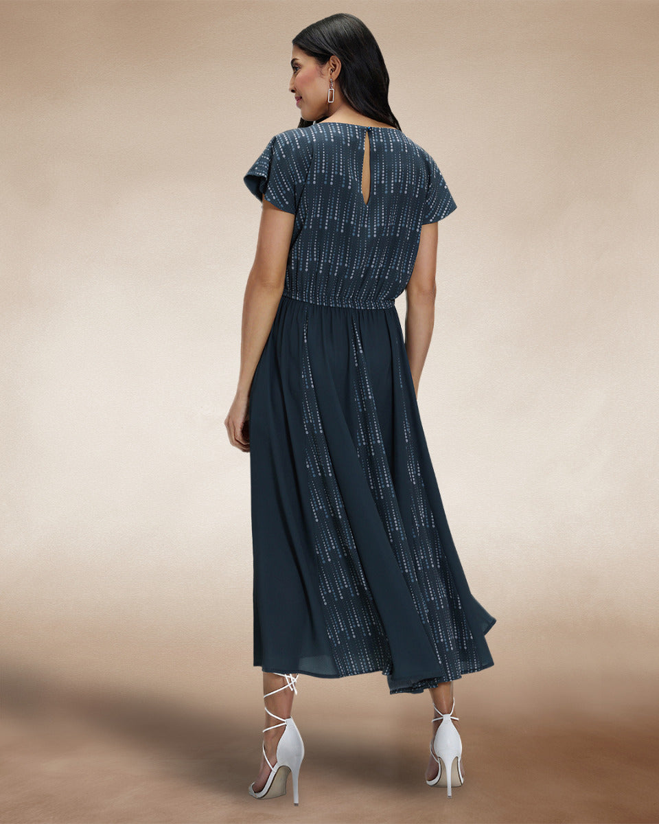 Pleated Midi Dress