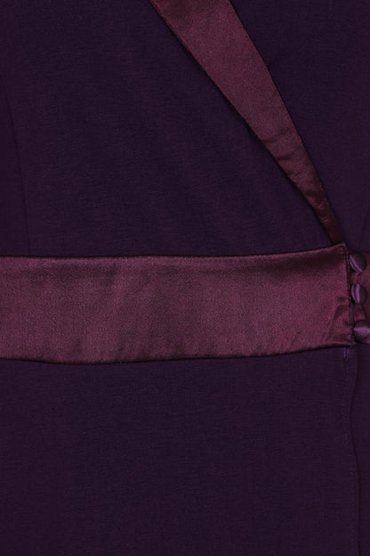 Fit & Flare Wrap Dress with Silky Trim