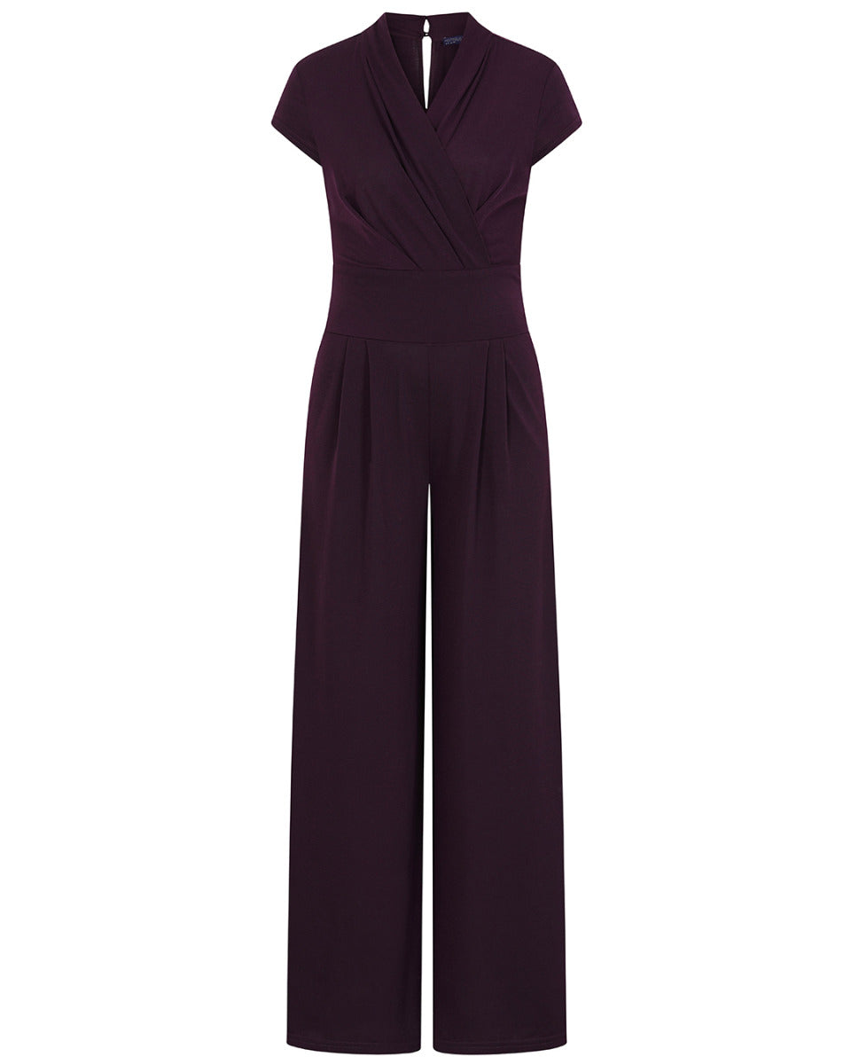 Cap Sleeved Wide Leg Jumpsuit