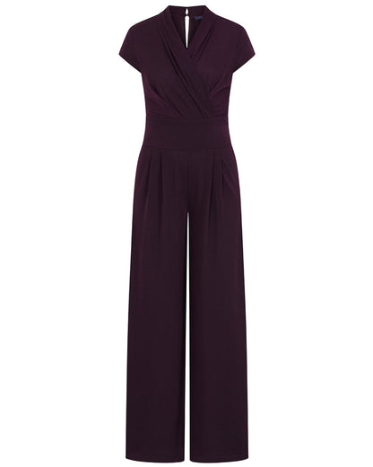 Cap Sleeved Wide Leg Jumpsuit