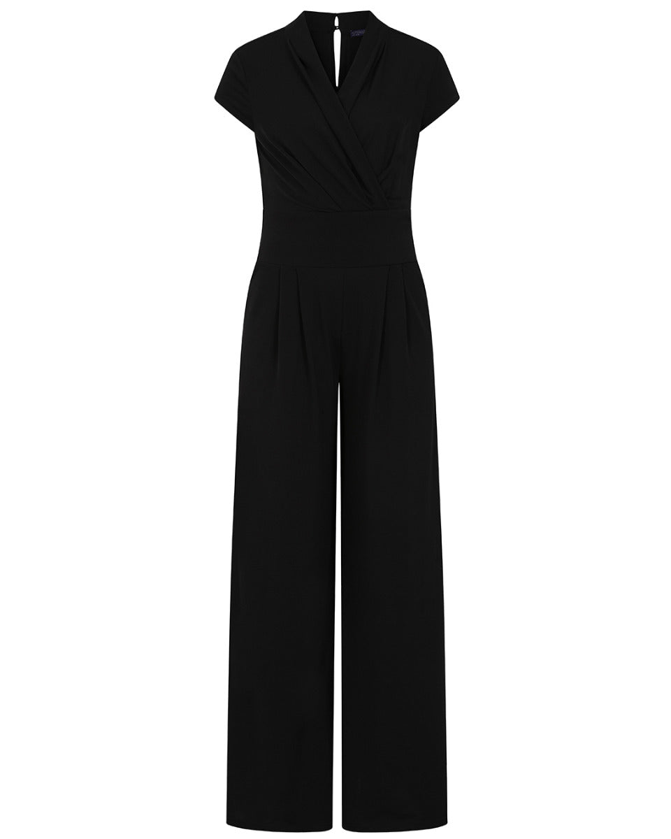 Cap Sleeved Wide Leg Jumpsuit