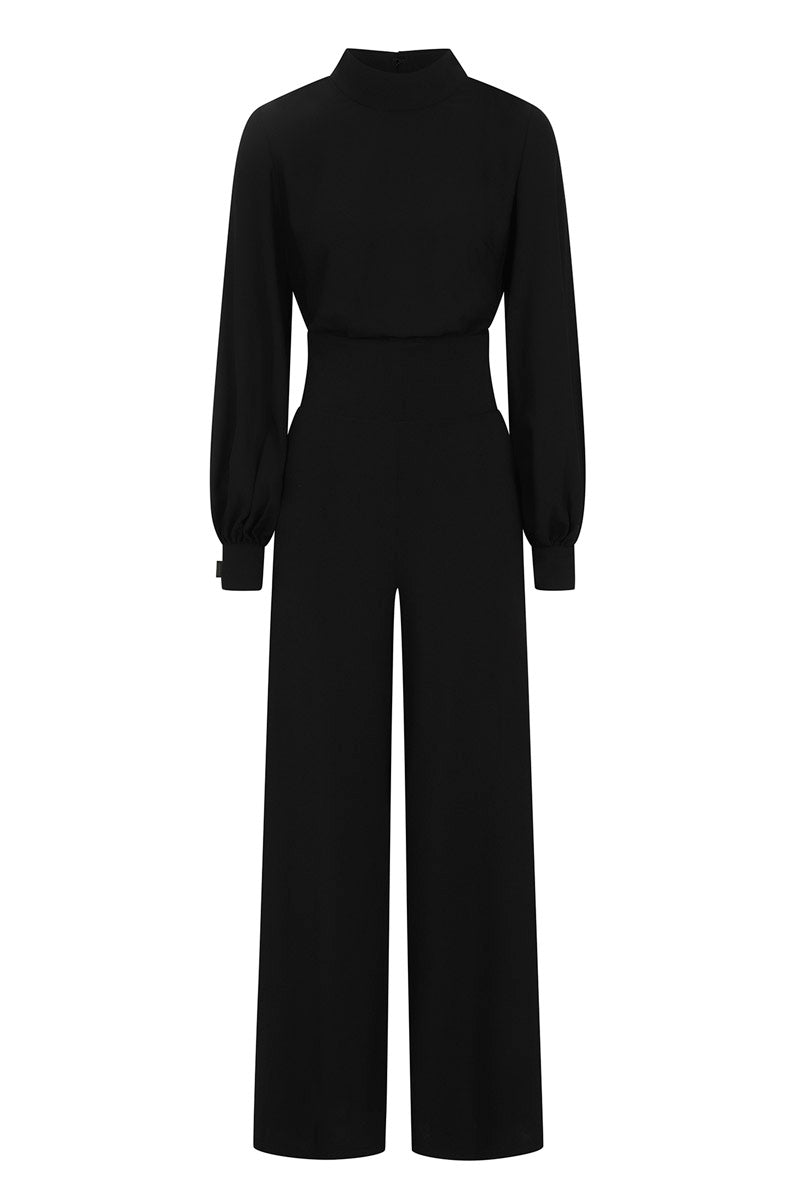 Wide Leg Jumpsuit with Blouson Sleeve