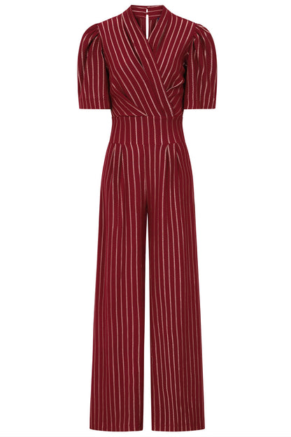 Gold Stripe Wide Leg Jumpsuit