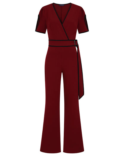 Contrast Piping Detail Jumpsuit