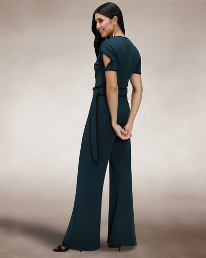 Contrast Piping Detail Jumpsuit