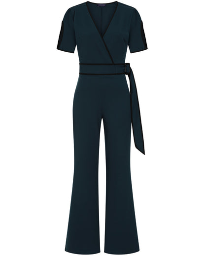 Contrast Piping Detail Jumpsuit