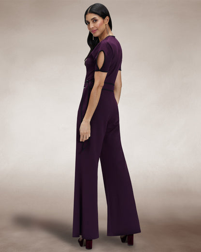 Contrast Piping Detail Jumpsuit