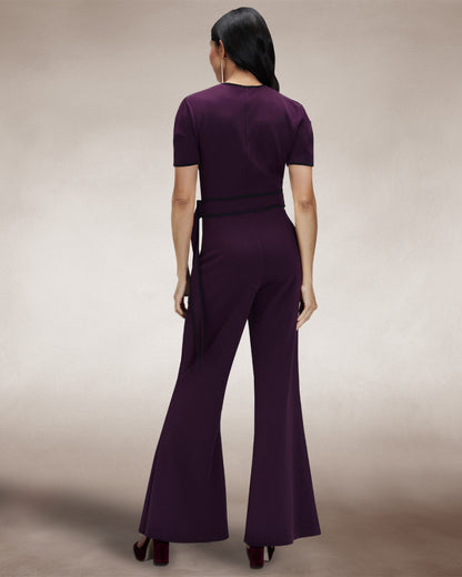 Contrast Piping Detail Jumpsuit