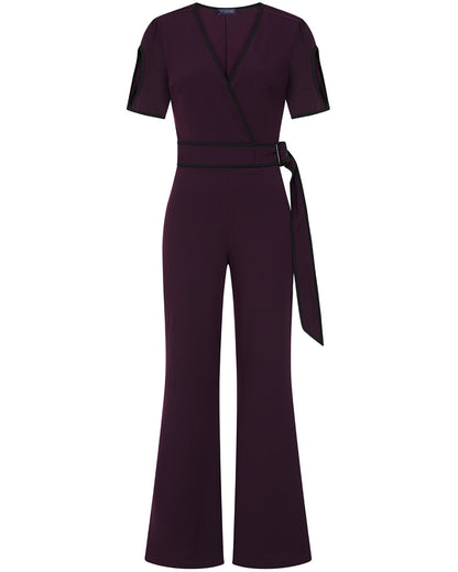 Contrast Piping Detail Jumpsuit