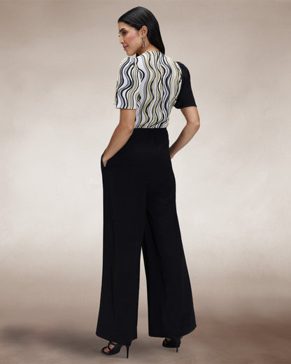 Overwrap Print Jumpsuit