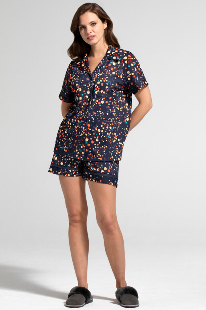 Jersey Shorts Pyjama Set with Buttons