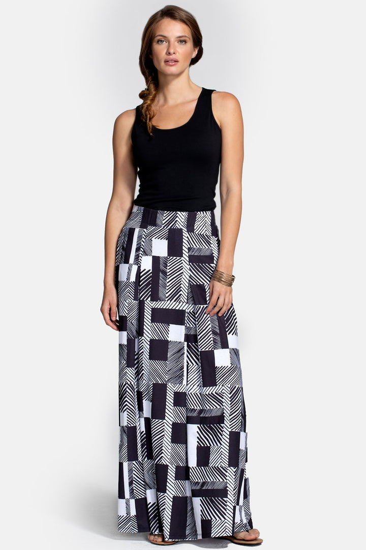 Box Pleat Maxi Skirt