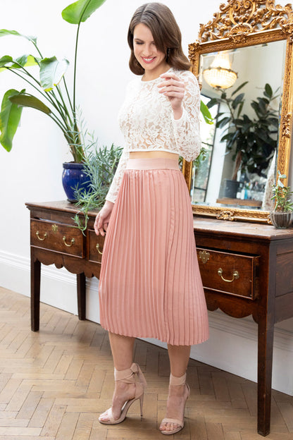 Pleated Midi Skirt