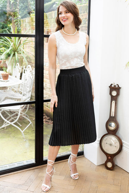 Pleated Midi Skirt