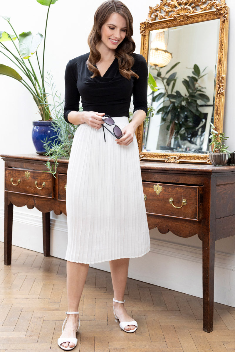 Pleated Midi Skirt