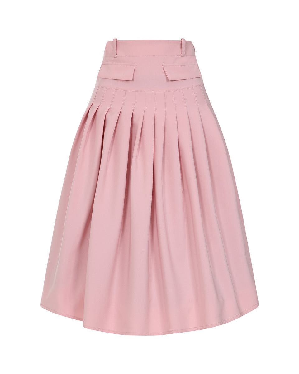 Pleated Utility Style Skirt