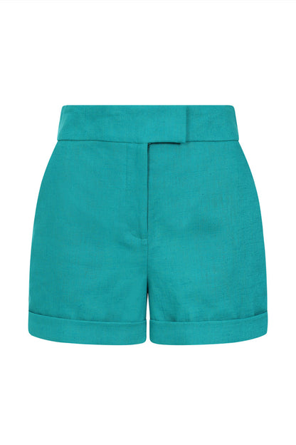 Linen Tailored Shorts with Pocket