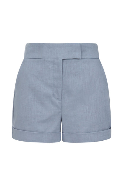 Linen Tailored Shorts with Pocket