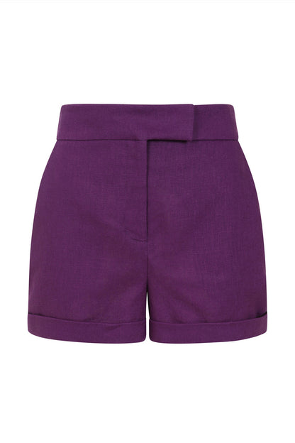 Linen Tailored Shorts with Pocket