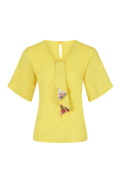 River-Tie Bat-Sleeved Top