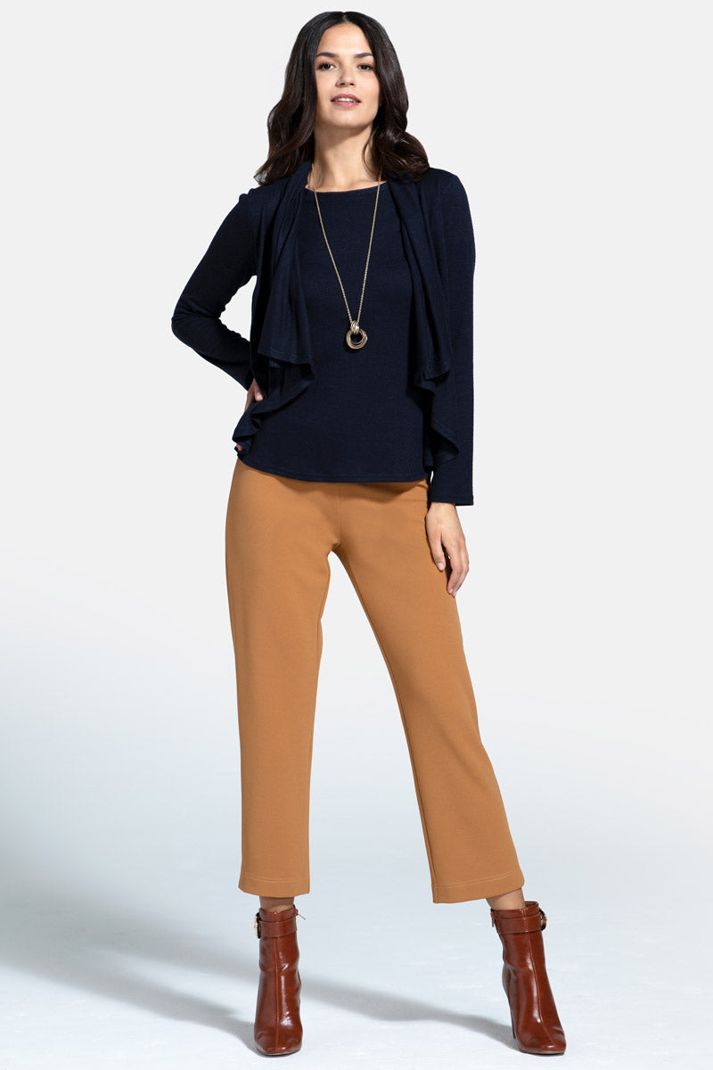 Knitted Top with Cardigan Draping