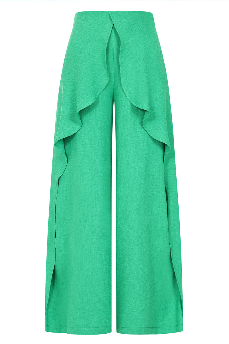 Palazzo Pants with Side Frill