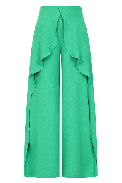 Palazzo Pants with Side Frill