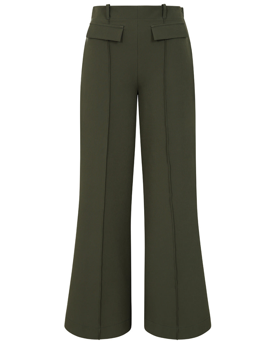 Utility Style Wide Leg Trousers